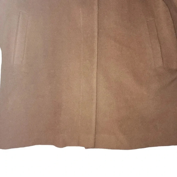 Marisa Minicucci Womens Brown Baby Alpaca Wool Long Sleeve Collared Coat Size 16 - Picture 11 of 12
